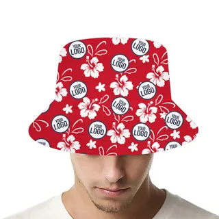 [Live Preview] Custom Hibiscus Logo Bucket Hat With Multiple Colors