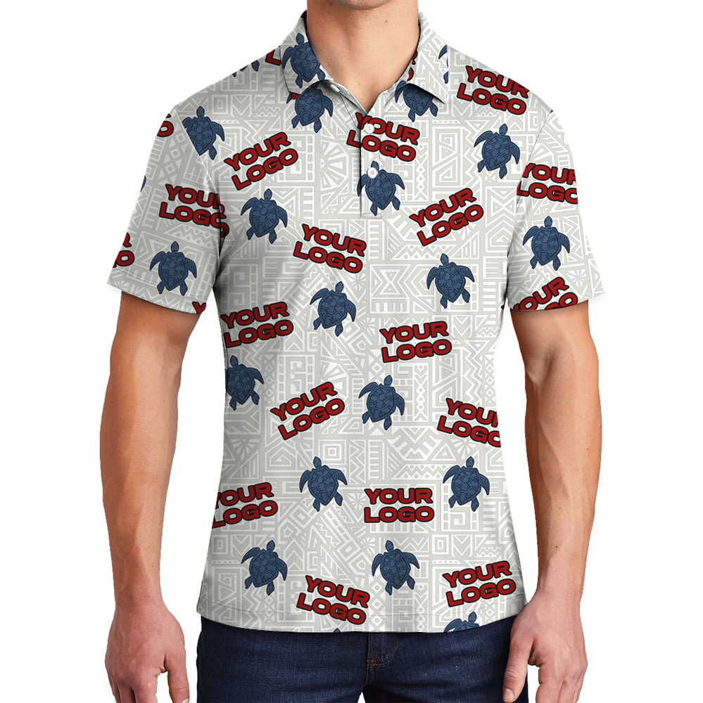 Sea Turtle Custom Logo Pattern Polo Shirt - variant image 1