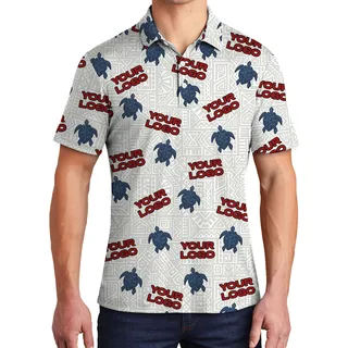 Sea Turtle Custom Logo Pattern Polo Shirt