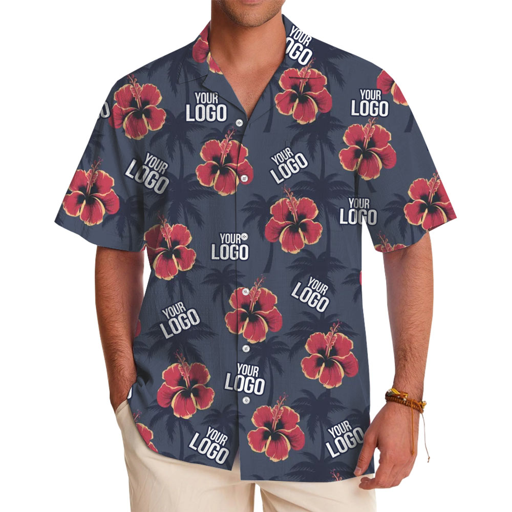 [Live Preview] Custom Logo Floral Hawaiian Shirts No Minimum - variant image 1