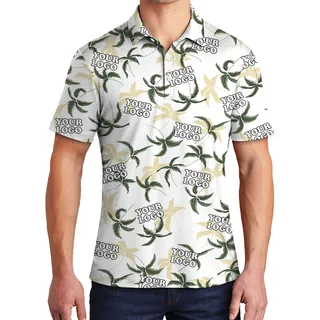 Tropical Palm Tree Custom Logo Polo Shirt