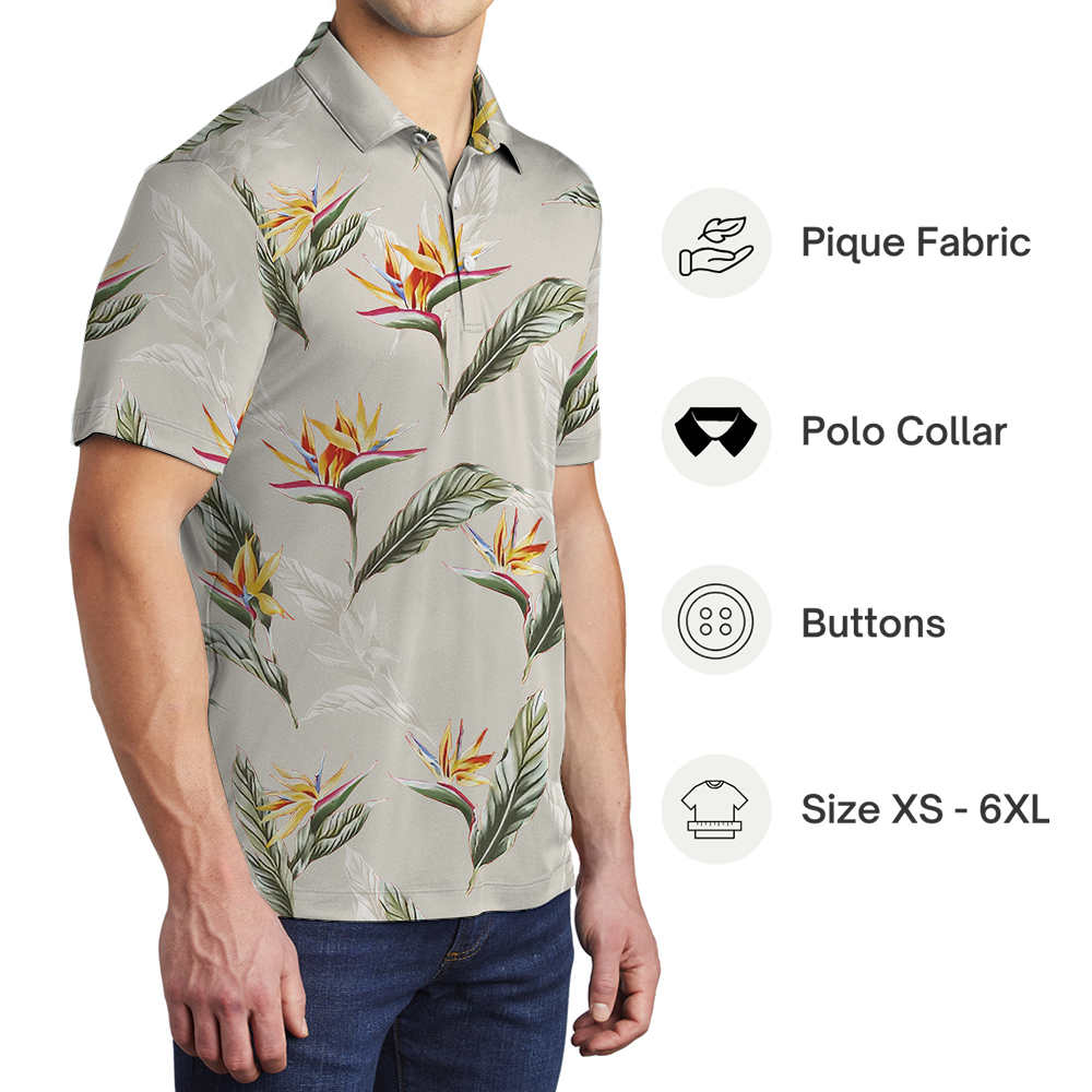 Floral Tropical Polo Shirt