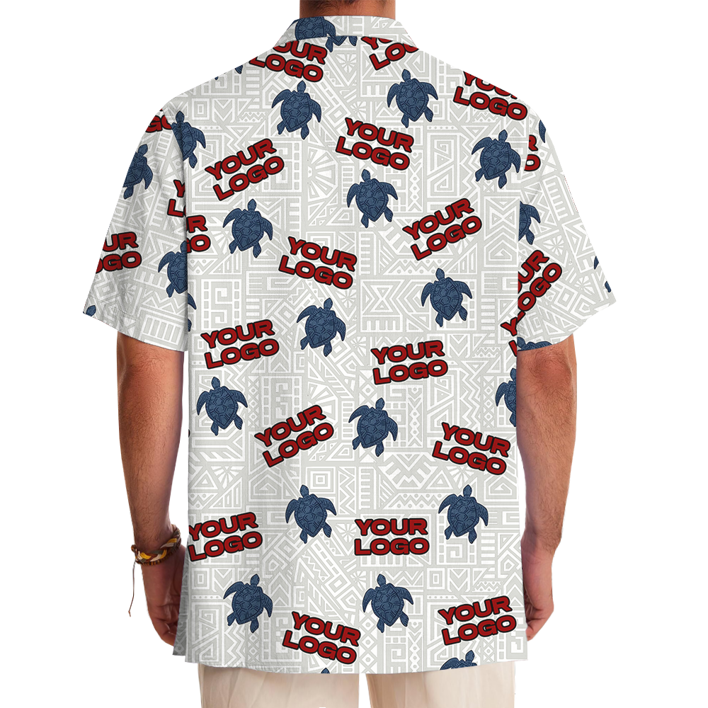 Sea Turtle Custom Logo Pattern Hawaiian Shirt