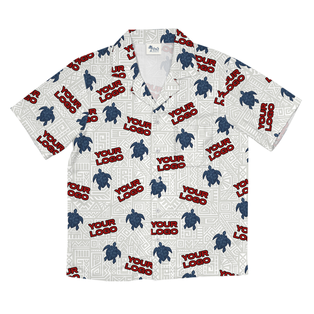 Sea Turtle Custom Logo Pattern Hawaiian Shirt