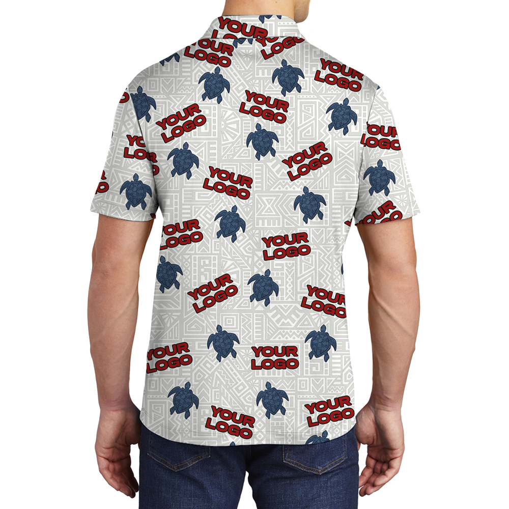 Sea Turtle Custom Logo Pattern Polo Shirt
