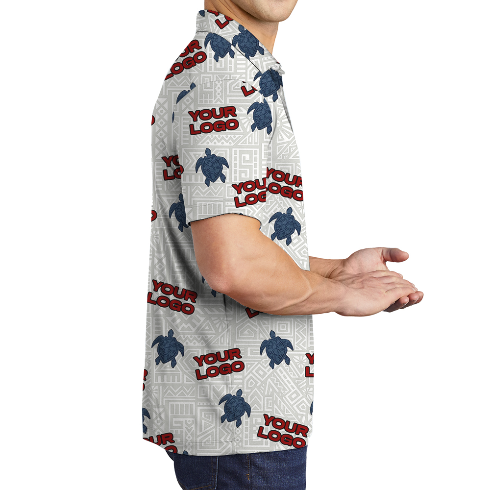 Sea Turtle Custom Logo Pattern Polo Shirt