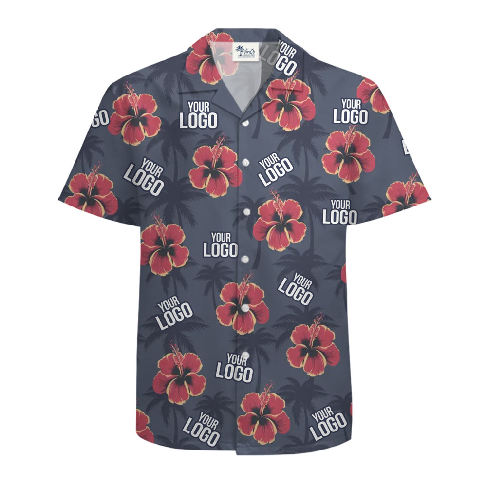 [Live Preview] Custom Logo Floral Hawaiian Shirts No Minimum