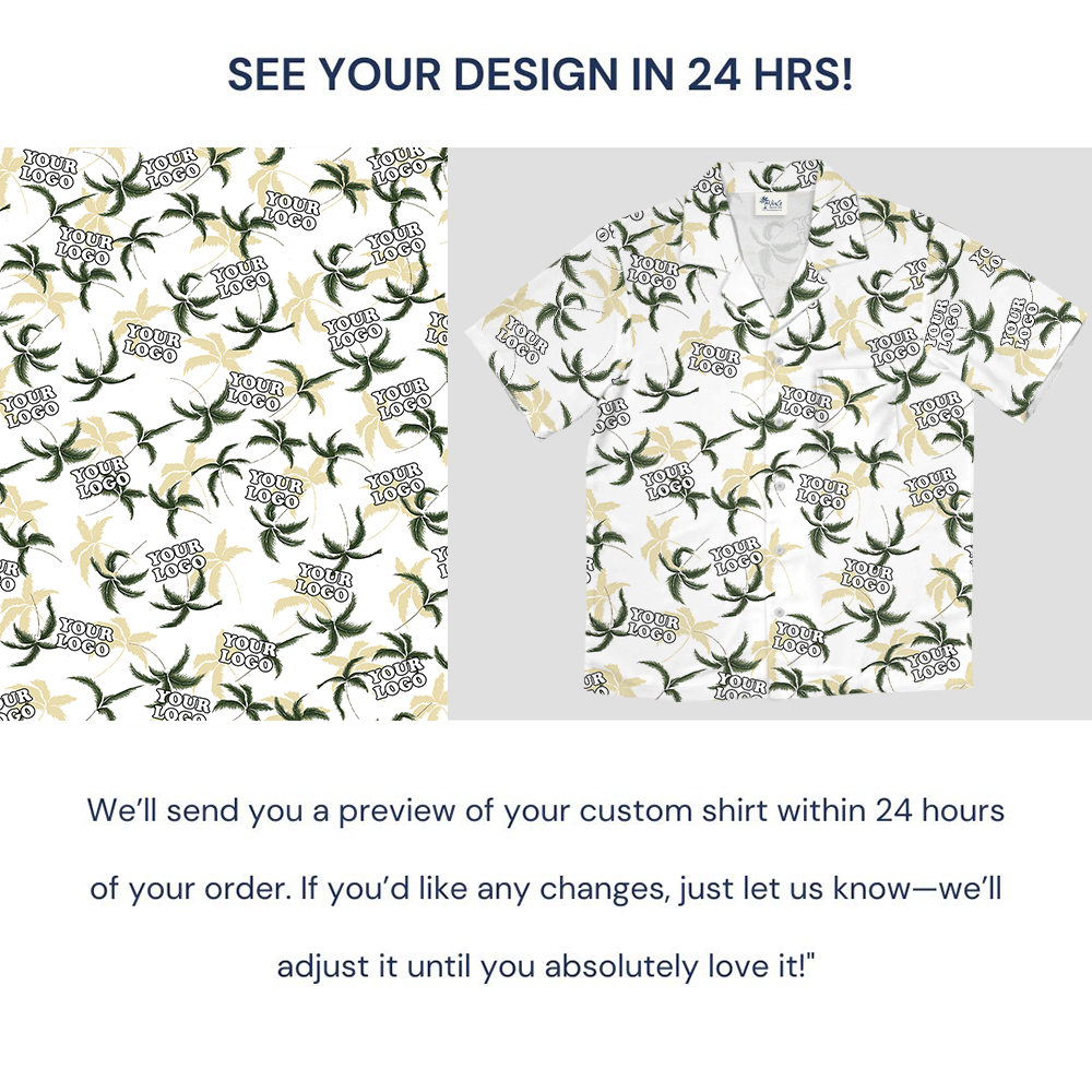 Tropical Palm Tree Custom Logo Hawaiian Shirt