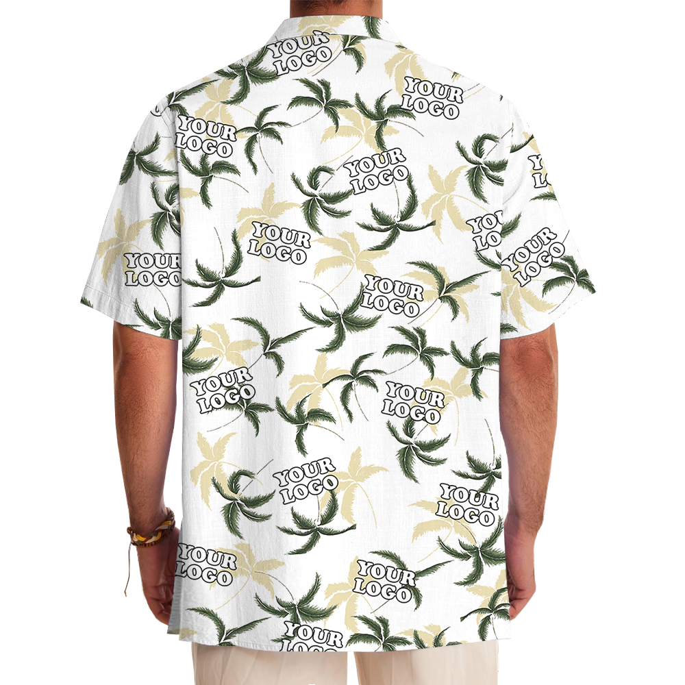 Tropical Palm Tree Custom Logo Hawaiian Shirt