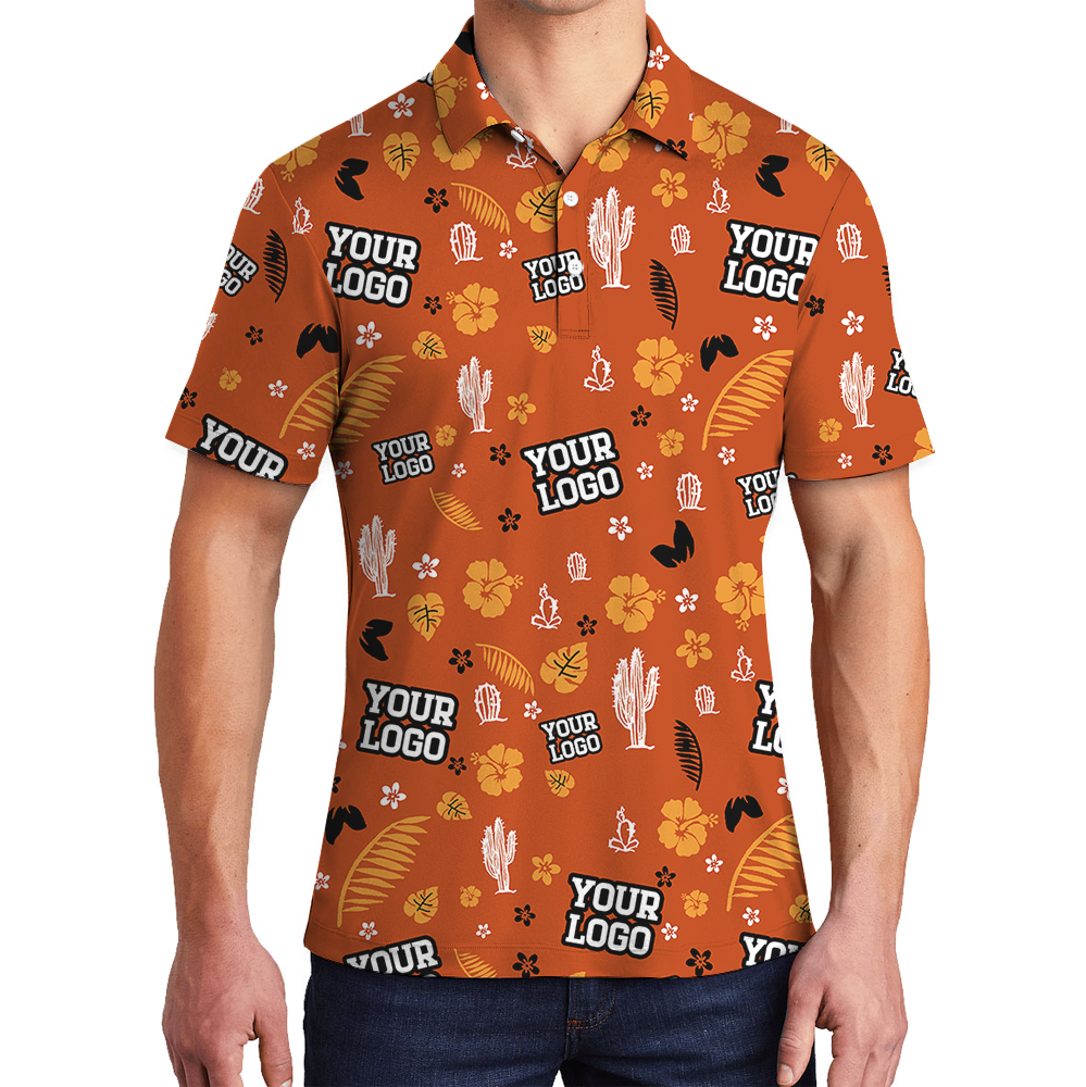 Custom Logo Orange Cactus Polo Shirt - variant image 1