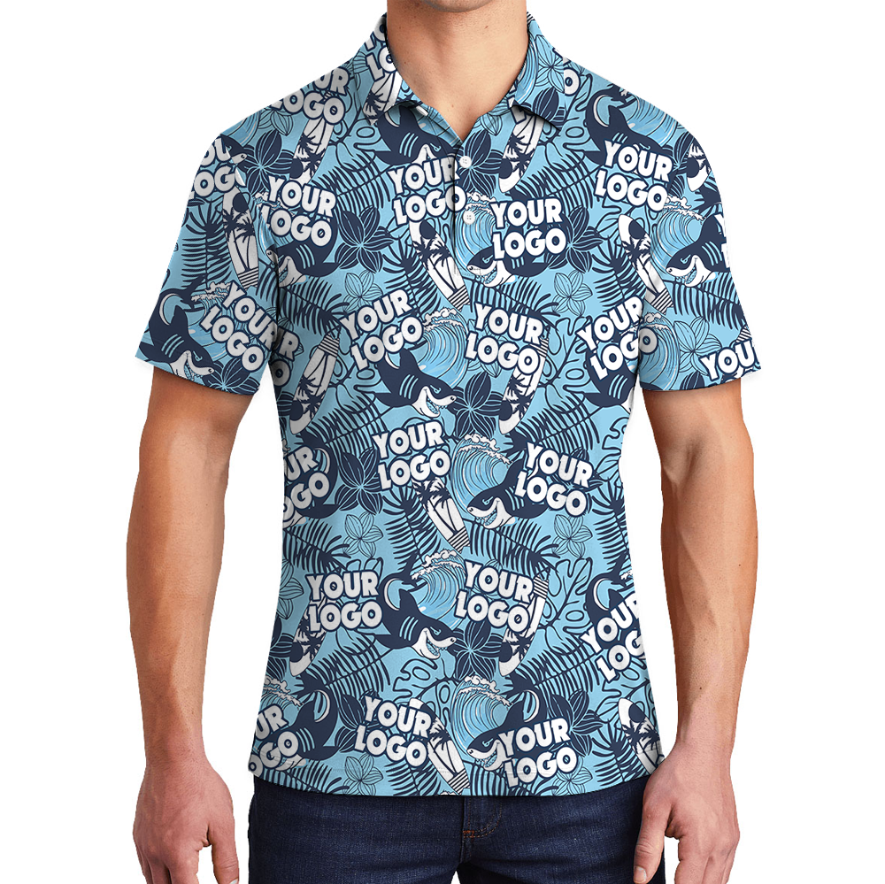 Vintage Shark Custom Logo Polo Shirt - variant image 1