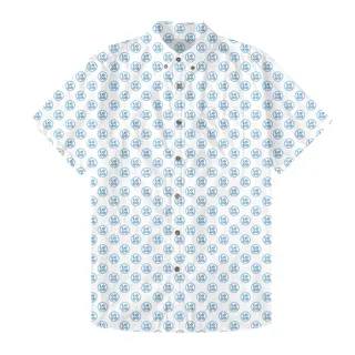 [Live Preview] 100% Cotton Button Down Hawaiian Shirt With Small Logo