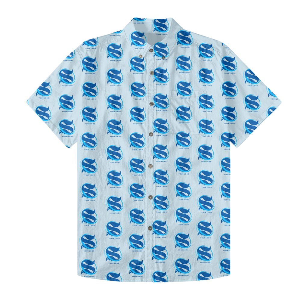 [Live Preview] Custom Logo Coconut Button Down Shirt With Pockets - variant image 1