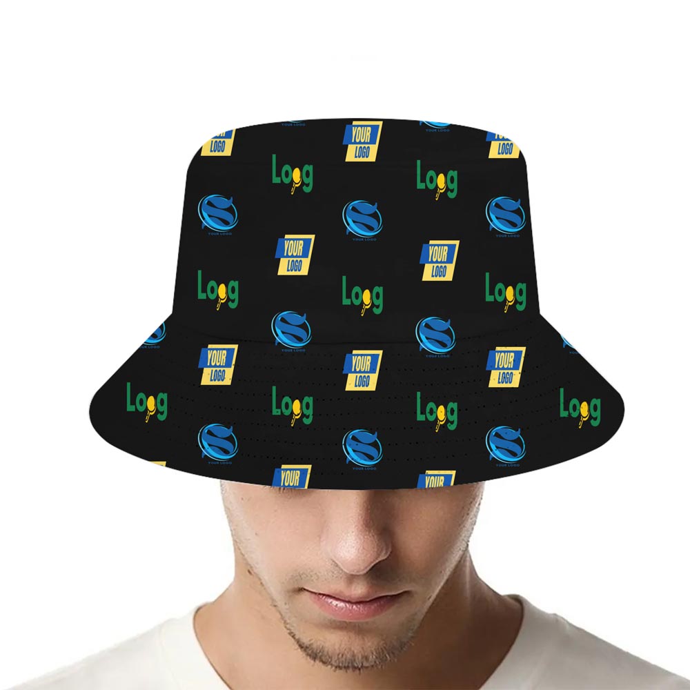 [Live Preview] Custom Multiple Logo Bucket Hat - variant image 1