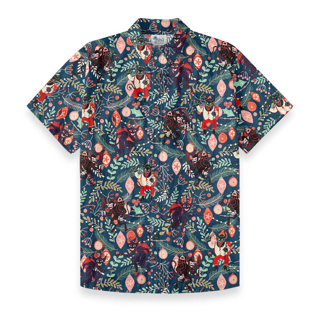 Krampus Jungle Print Button Down Cotton Shirt - variant image 1