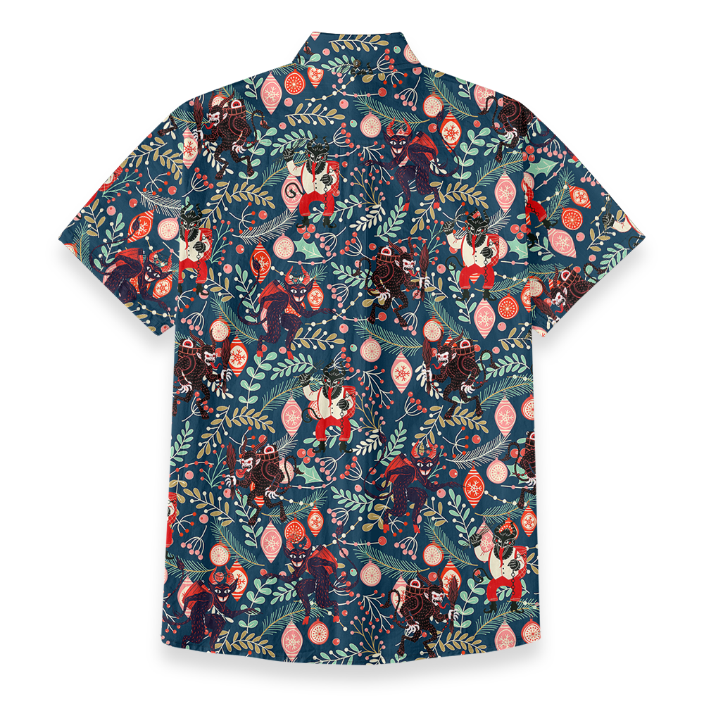 Krampus Jungle Print Button Down Cotton Shirt