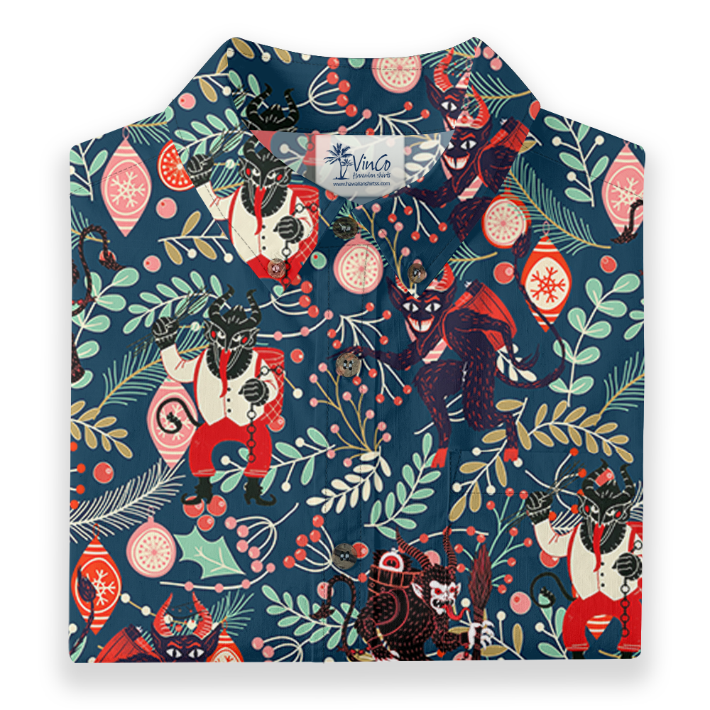 Krampus Jungle Print Button Down Cotton Shirt