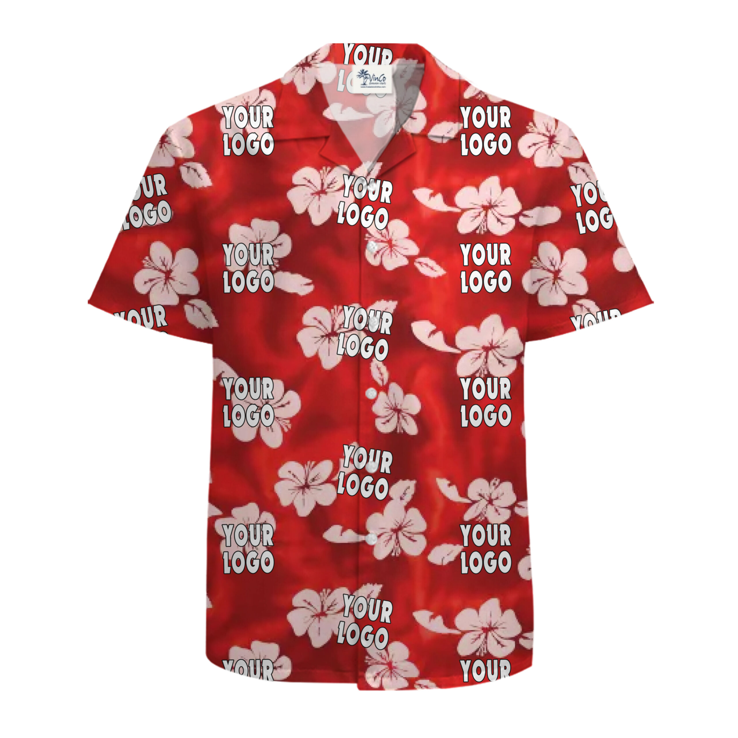 Custom Hawaiian Shirt with Face or Logo Palm Splash and New Live Preview