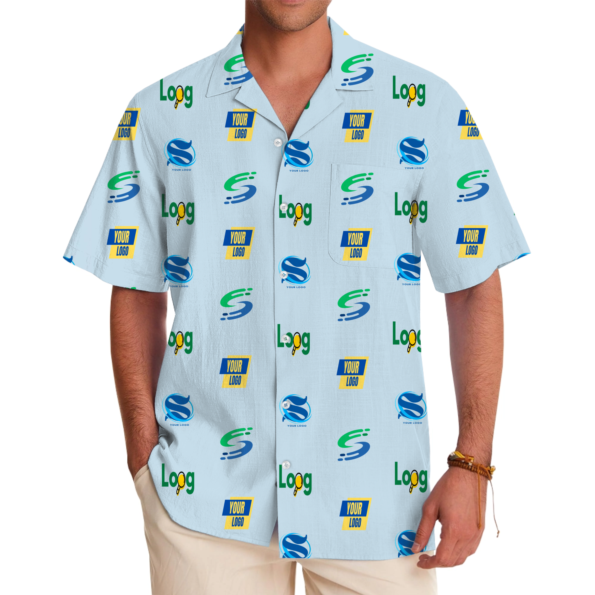 [Logo + Color] Hawaiian Shirt with Big Logo Custom and Ultimate Live Preview - variant image 1