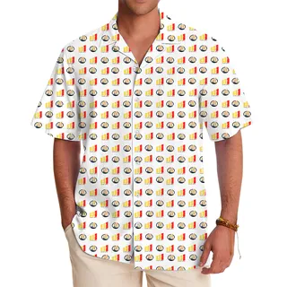 [Small Logo + Color] Custom Multiple Logo Hawaiian Shirt with New Live Preview