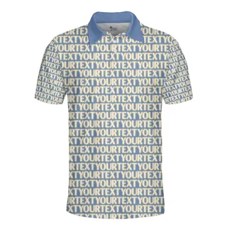 Custom Text Pattern Polo Shirt for Personal Branding