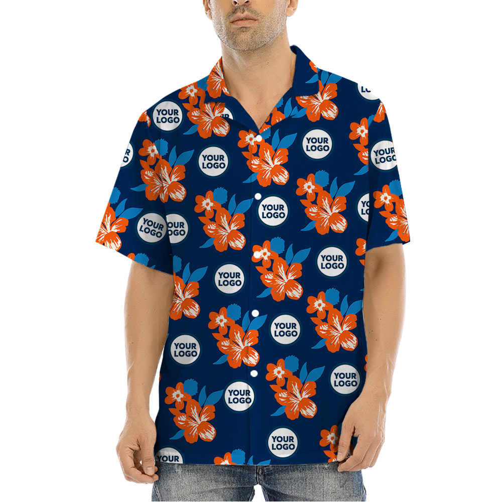 [Multiple Logo &amp; Color] Hibiscus Flower Custom Hawaiian Shirt With New Live Preview - variant image 1