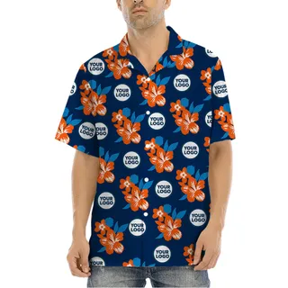[Multiple Logo &amp; Color] Hibiscus Flower Custom Hawaiian Shirt With New Live Preview