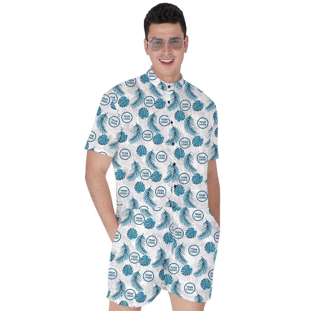 Custom Men’s Hawaiian Romper – Tropical Fern Pattern with New Live Preview - variant image 1