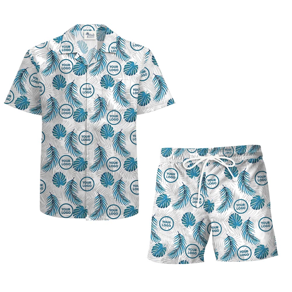 Custom Hawaiian Set - Tropical Fern Pattern with New Live Preview - variant image 1