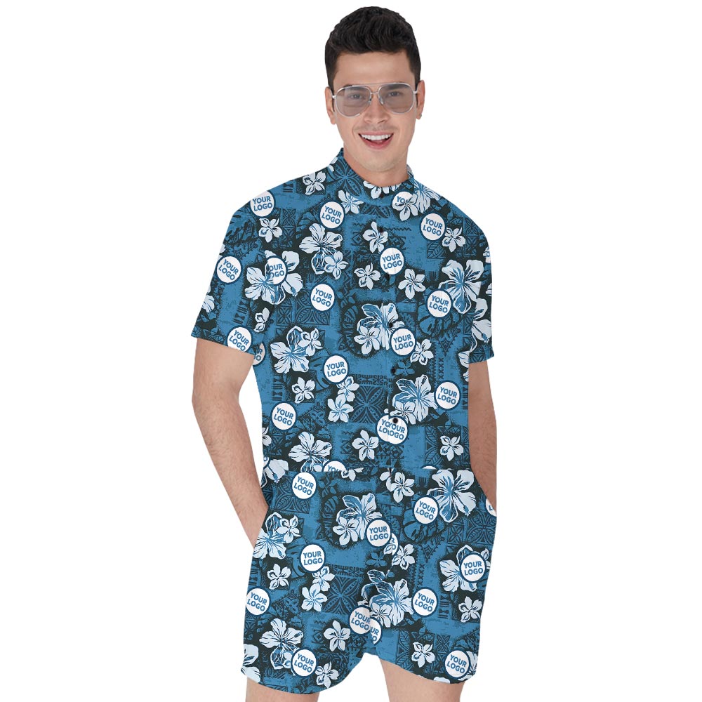 Custom Hawaiian Hibiscus Romper with Logo and Ultimate Live Preview - variant image 1