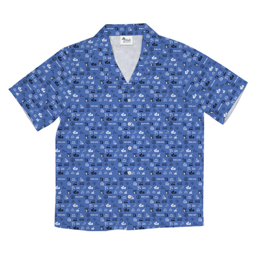[Live Preview] Custom Hawaiian Shirt with Small Company Logo