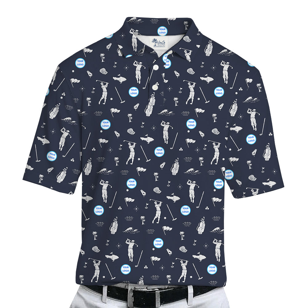 [Live Preview] Personalized Golf Polo Shirt With Logos and Colors