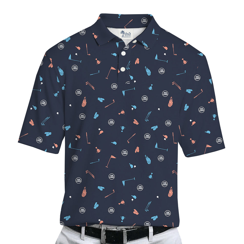 [Live Preview] Personalized Golf Polo Shirt With Small Logo