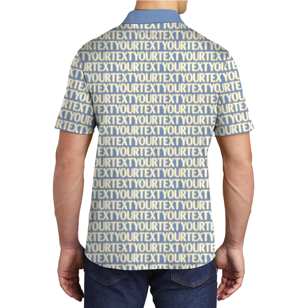 Custom Text Pattern Polo Shirt for Personal Branding