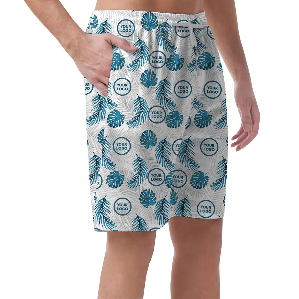 Custom Hawaiian Men's Short - Tropical Fern Pattern with New Live Preview