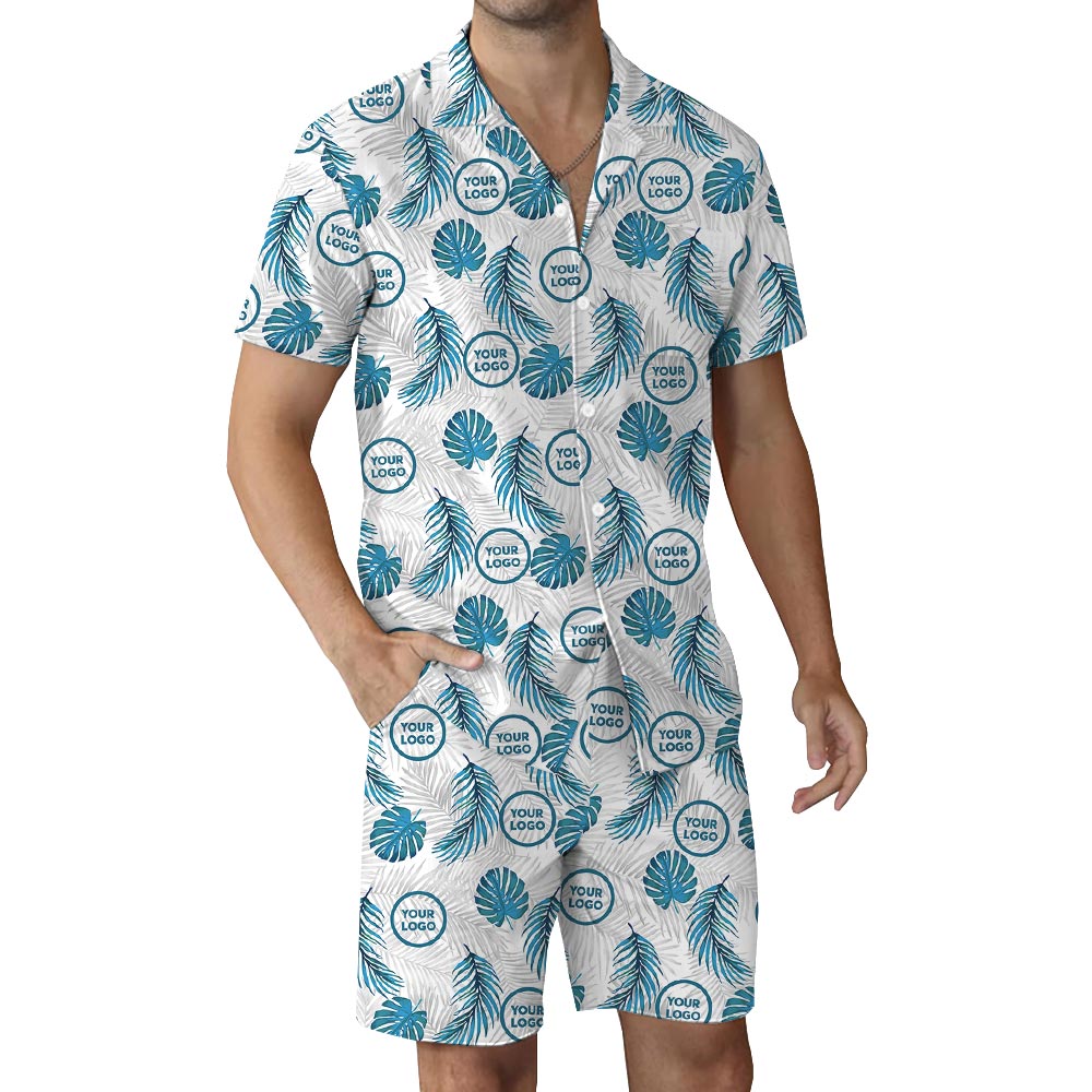 Custom Hawaiian Set - Tropical Fern Pattern with New Live Preview