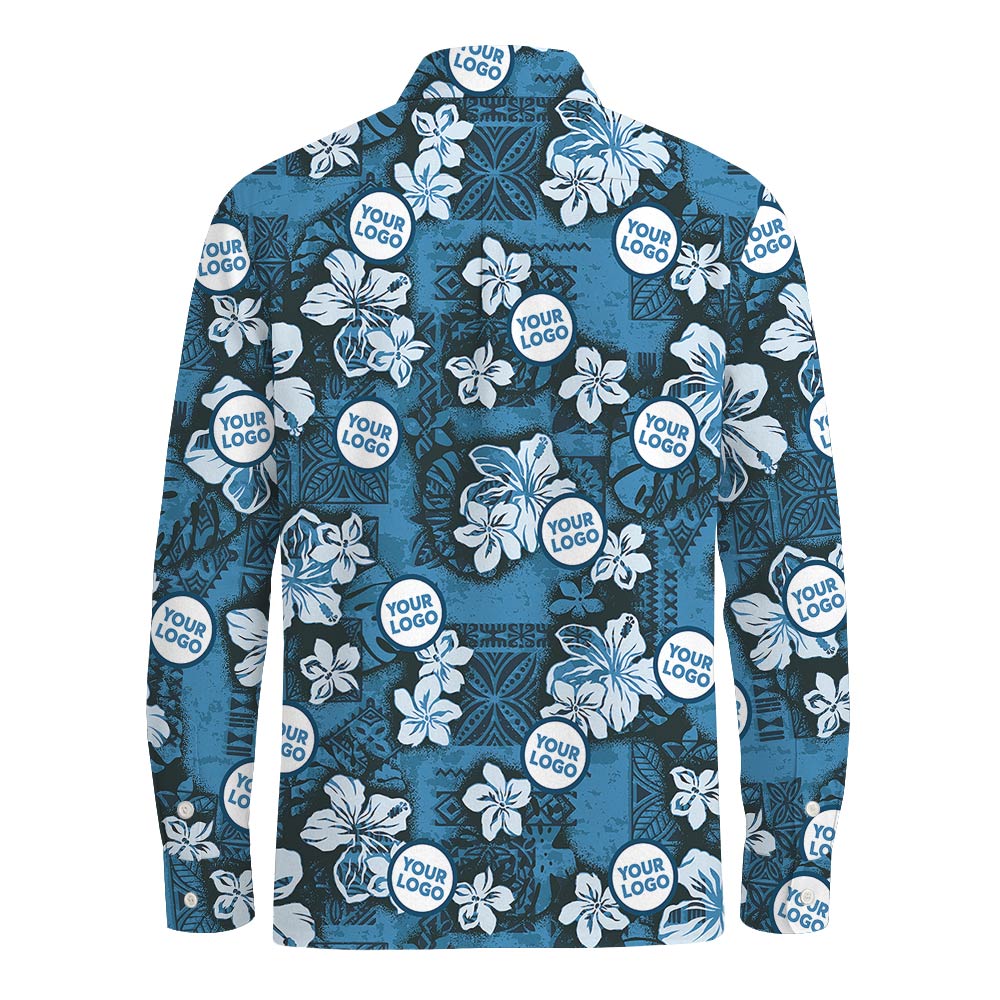 [Logo + Color] Custom Hibiscus Long Sleeve Shirts with New Live Preview