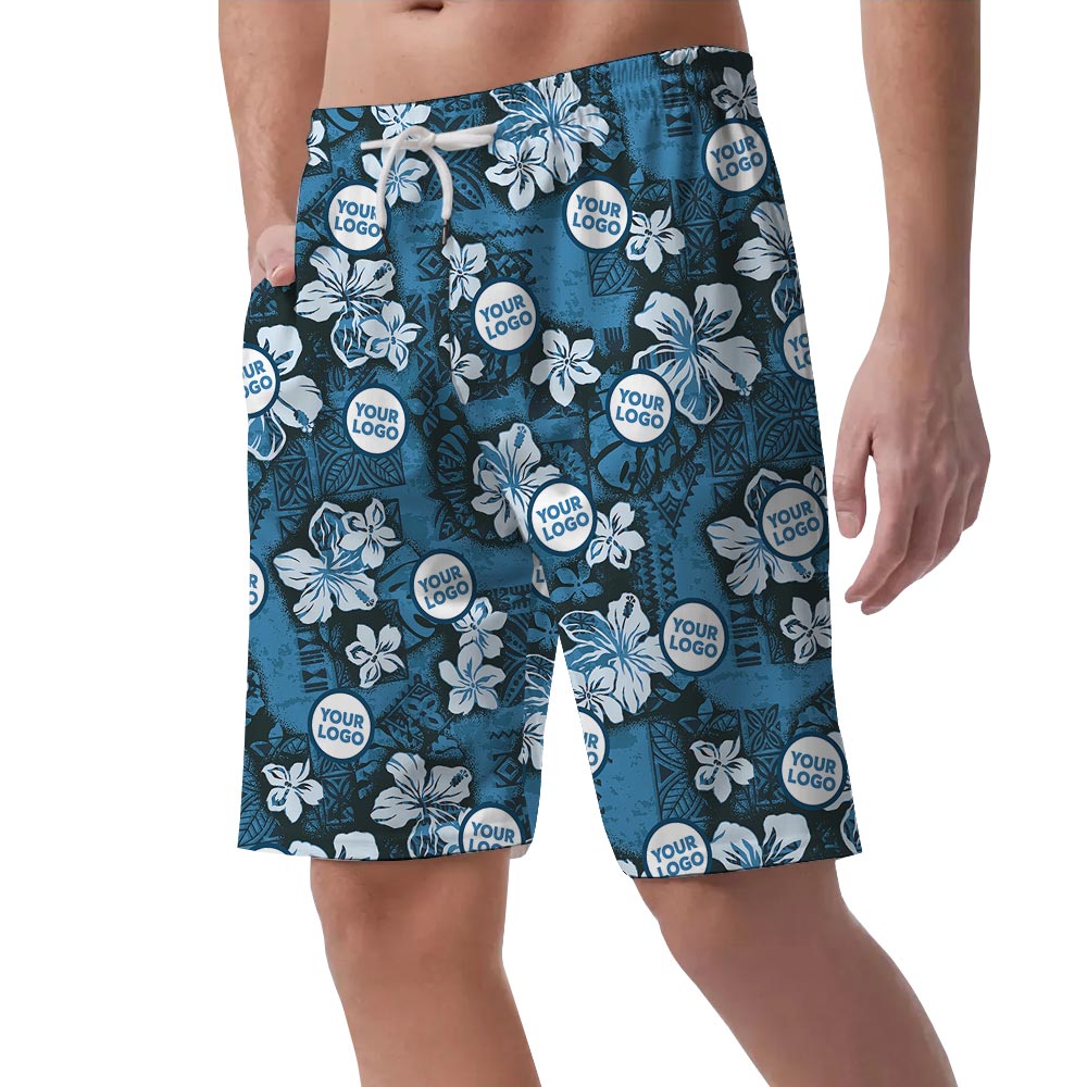 [Logo + Color] Custom Hawaiian Hibiscus Shorts and New Live Preview