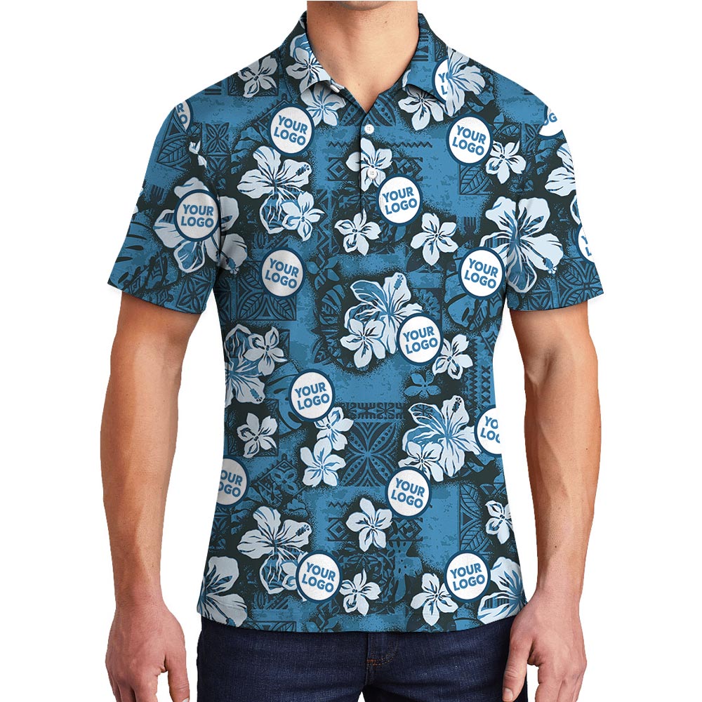 [Logo + Color] Custom Hawaiian Hibiscus Polo with Ultimate Instant Preview - variant image 1
