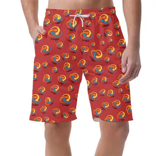 Custom Hawaiian Shorts with Mixed Logo and Dynamic Instant Preview