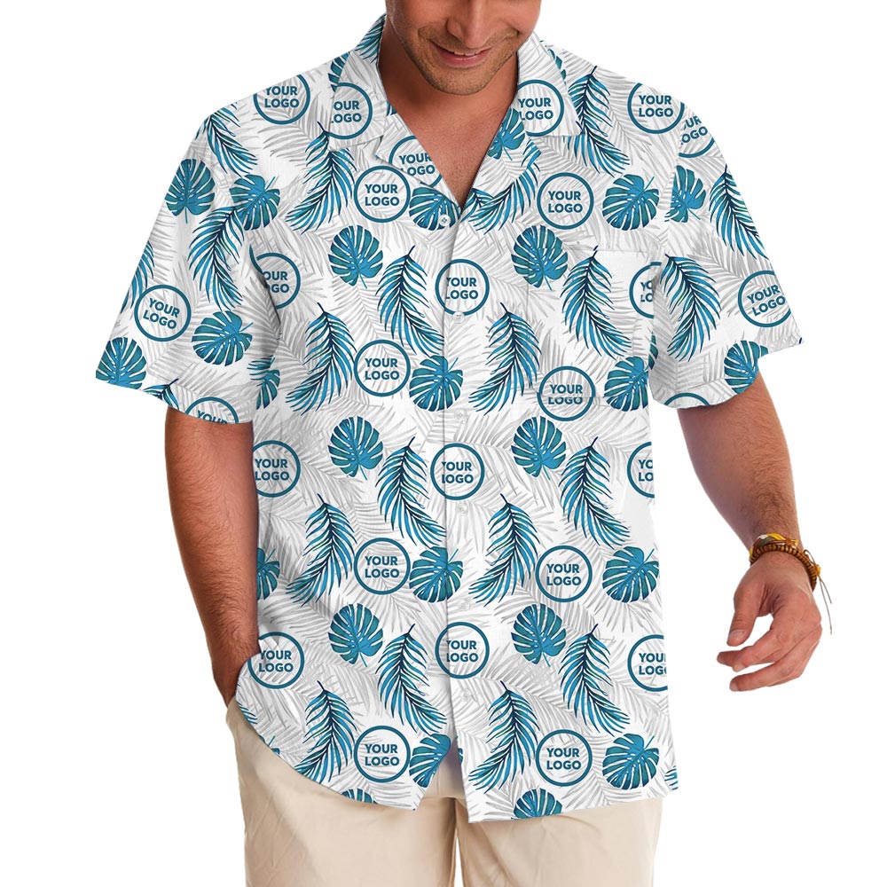Custom Hawaiian Shirt - Tropical Fern Pattern with New Live Preview - variant image 1