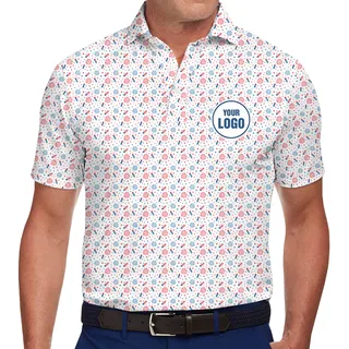 Patriotic Custom Golf Polo Shirt with Company Logo