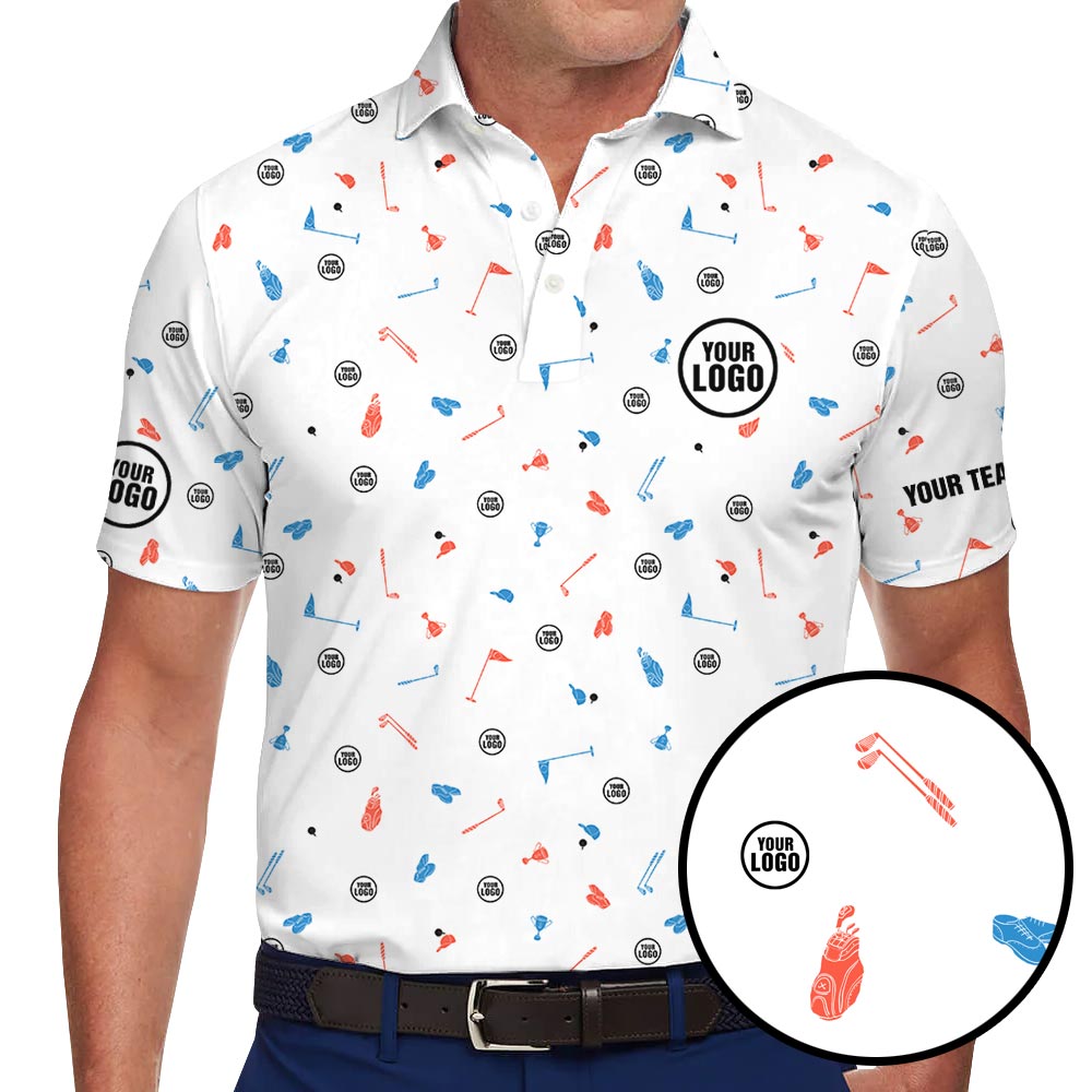 Custom Golf Logo And Team Name Polo Shirt Bulk Order - variant image 1