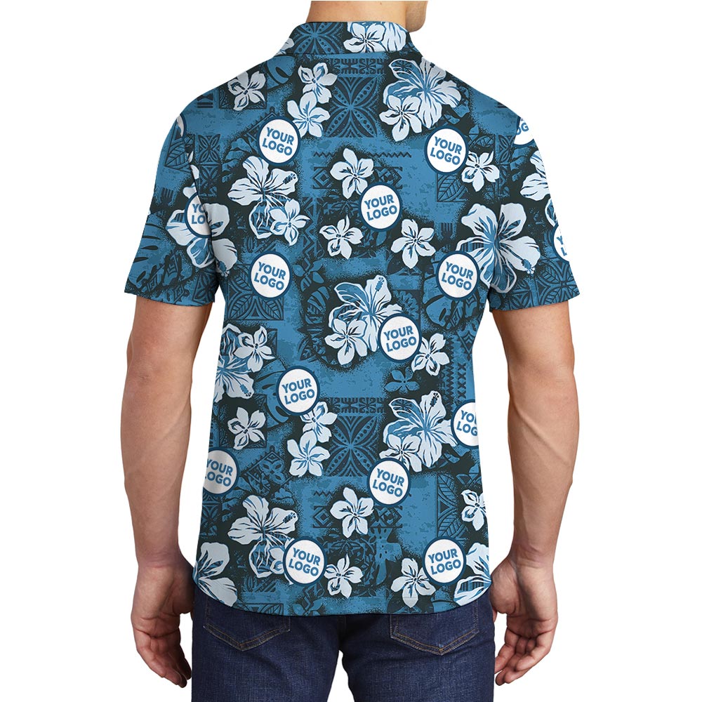 [Logo + Color] Custom Hawaiian Hibiscus Polo with Ultimate Instant Preview