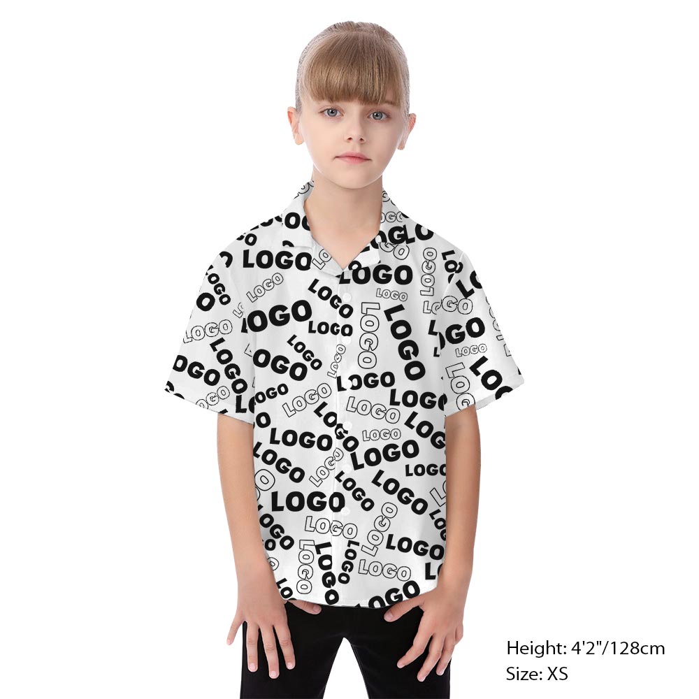 Fully Custom Logo Matching Hawaiian Shirt And Dress For Family