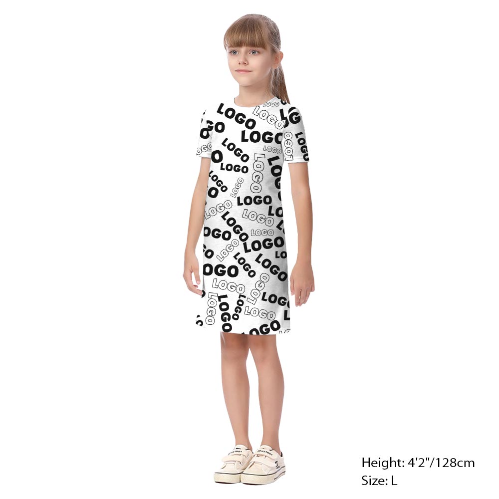 Fully Custom Logo Matching Hawaiian Shirt And Dress For Family