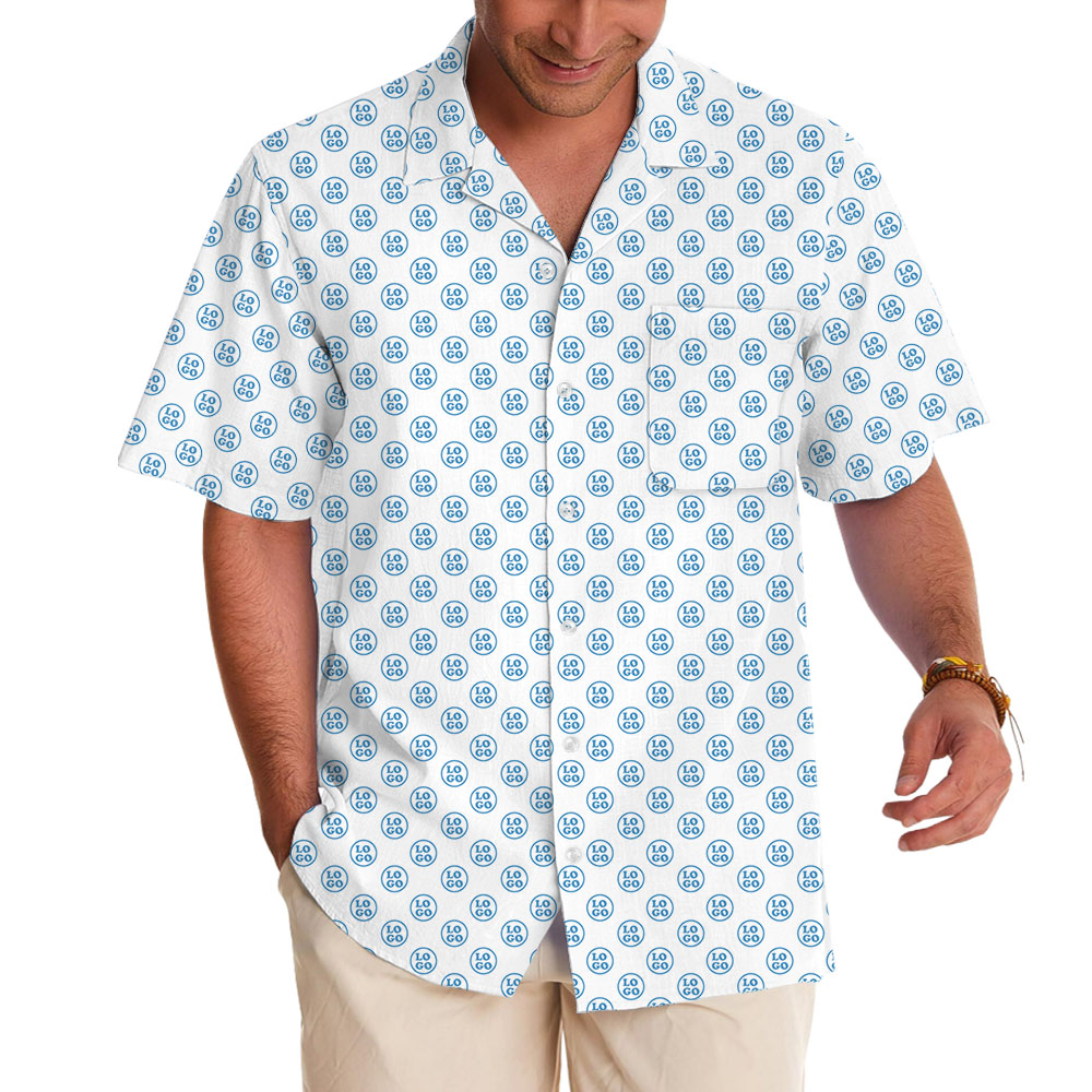 [Color + Logo] Custom Small Logo Button Up Shirt With Live Preview