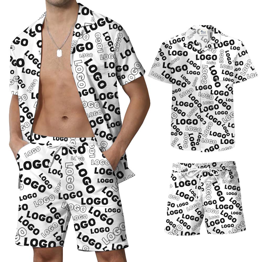 [Logo + Color] Full Custom Logo Hawaiian Set With Live Preview