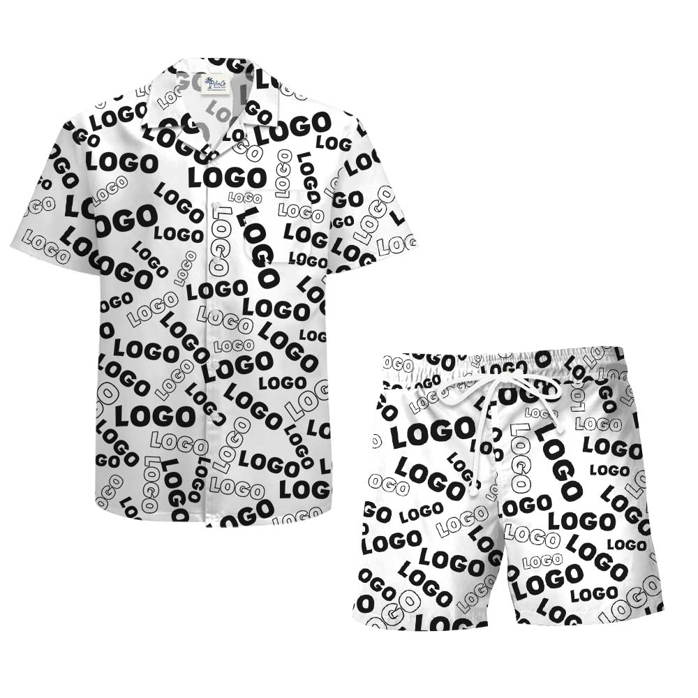 [Logo + Color] Full Custom Logo Hawaiian Set With Live Preview