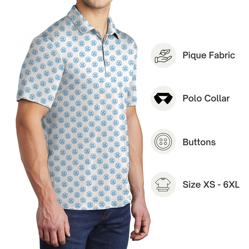 Custom Small Logo Polo Shirt With Live Preview